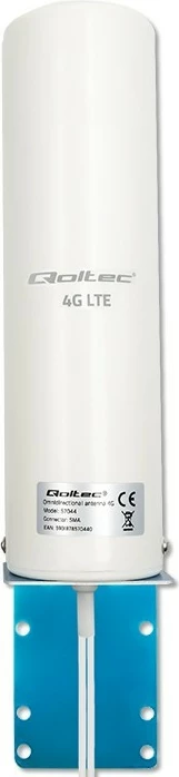 Antenë 4G LTE Qoltec 57044, omnidireksionale, 5dBi, e bardhë, për jashtë