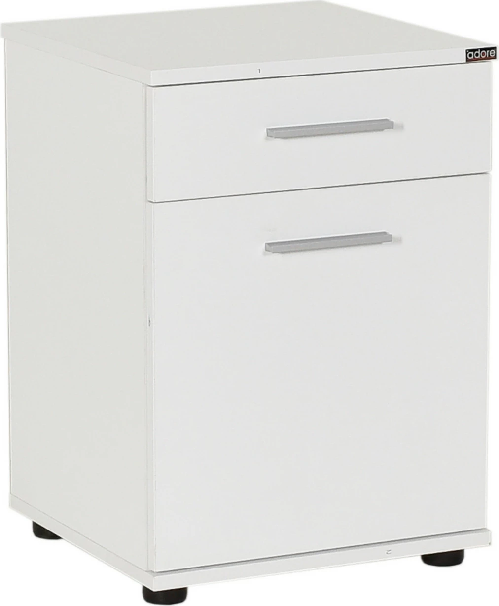 Komodinë e bardhë për dhomë gjumi, Hanah Home, Kmd-511-Bb-1