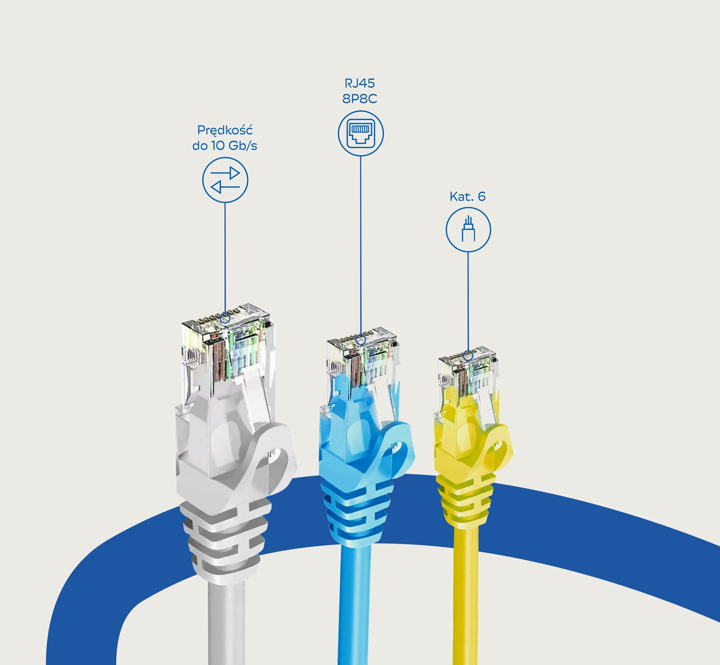 Kabllo rrjeti Ethernet ZOY ZCR5Y Cat 6 UTP CCA 5m, e verdhë