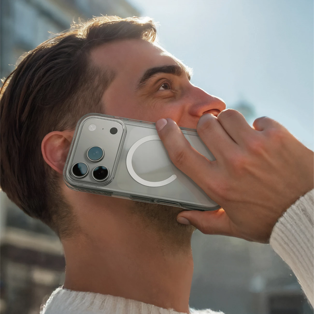 Mbështjellës AmazingThing Titan Pro për iPhone 17 Pro Max, Transparent, me MagSafe