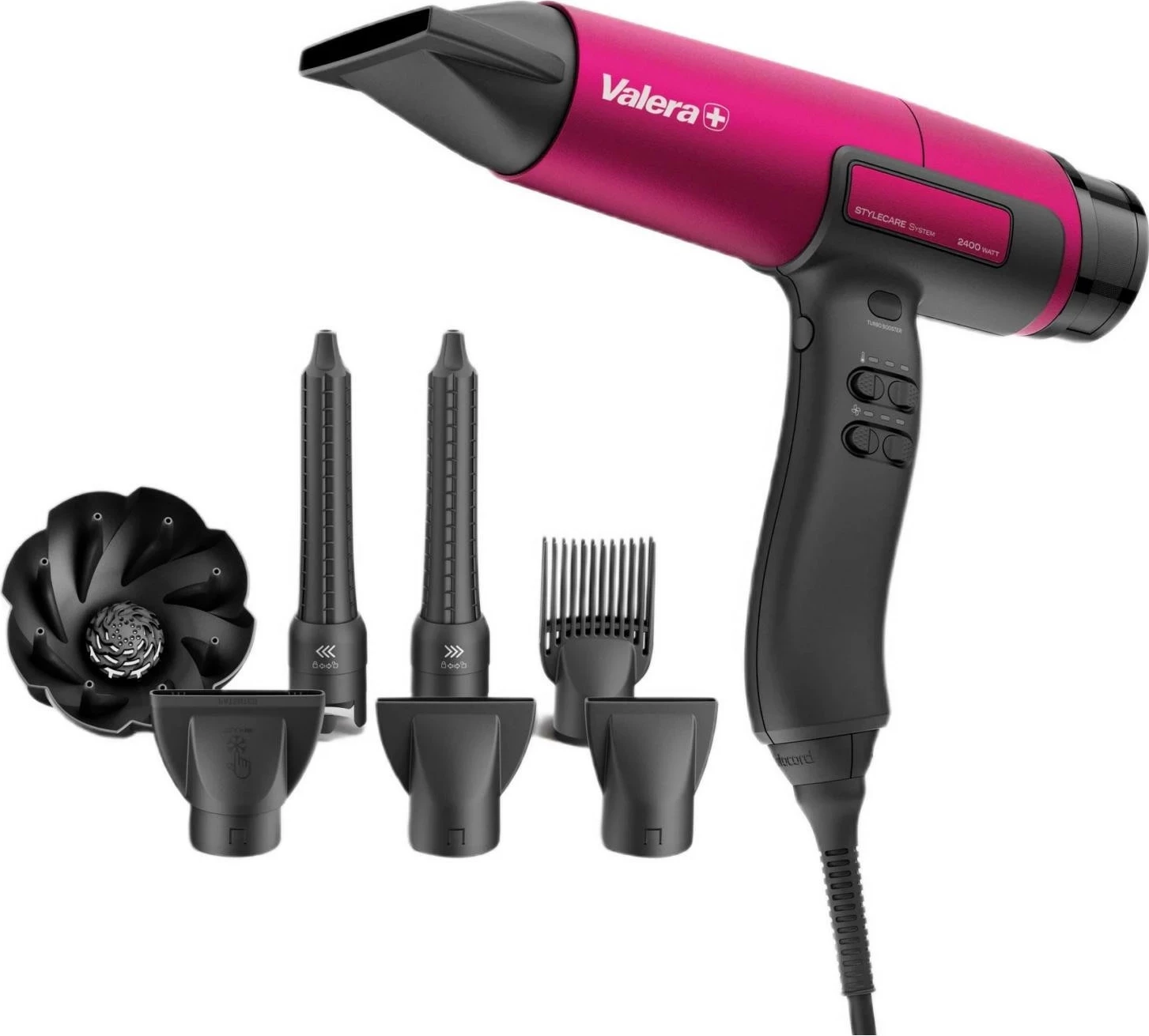 Fen për flokë Valera StyleCare AI System, 2400W, jonizim, set me difuzer dhe koncentratorë, rozë