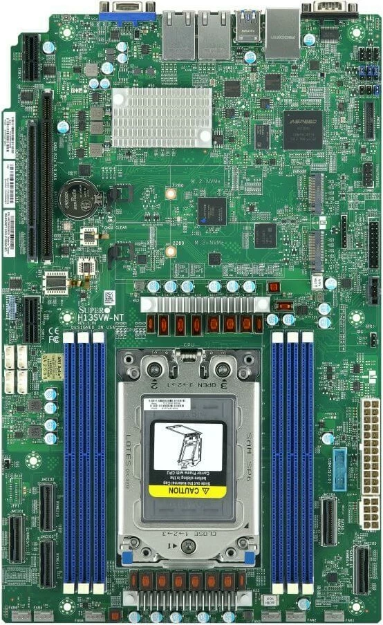 Pllakë amë Super Micro H13SVW-NT, Socket SP6, DDR5, 10Gb Ethernet