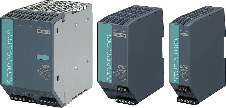 Furnizues rryme Siemens SITOP PSU100S 6EP1332-2BA20, 24V 2.5A 60W, hyrje 120/230VAC, gri
