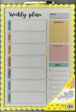 Tabela Magnetike “Weekly Plan” për Organizim Javor