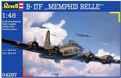 Model plastik avion Revell B-17F Memphis Belle 1:48, 107 pjesë