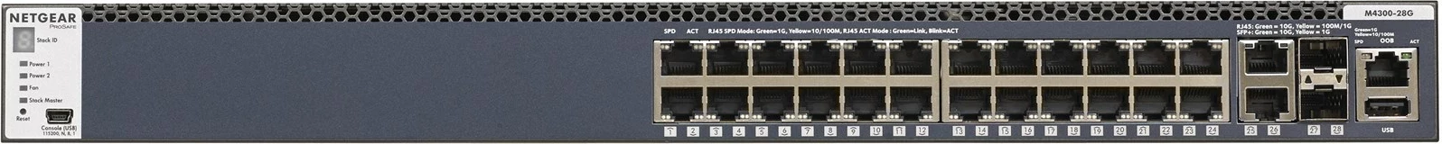 Switch NETGEAR M4300-28G, Managed, L3, 1U, Gigabit Ethernet, Zi