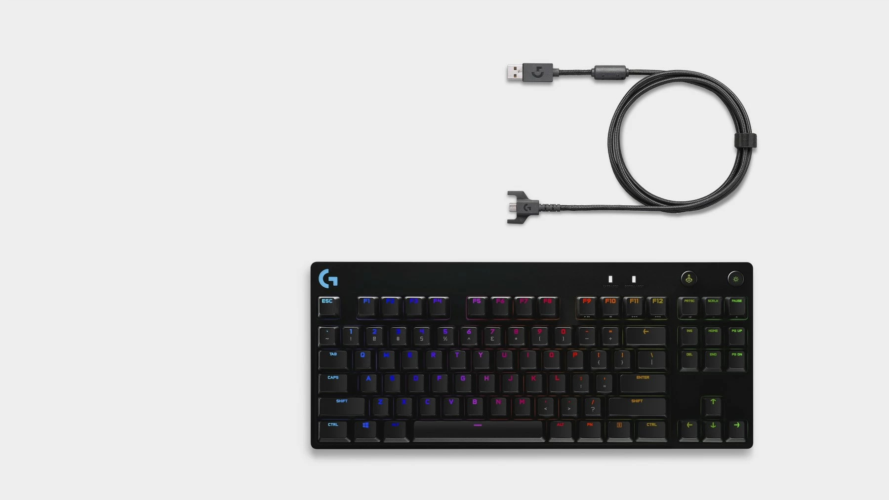 Tastierë mekanike Logitech G PRO, Tenkeyless, RGB LED, e zezë