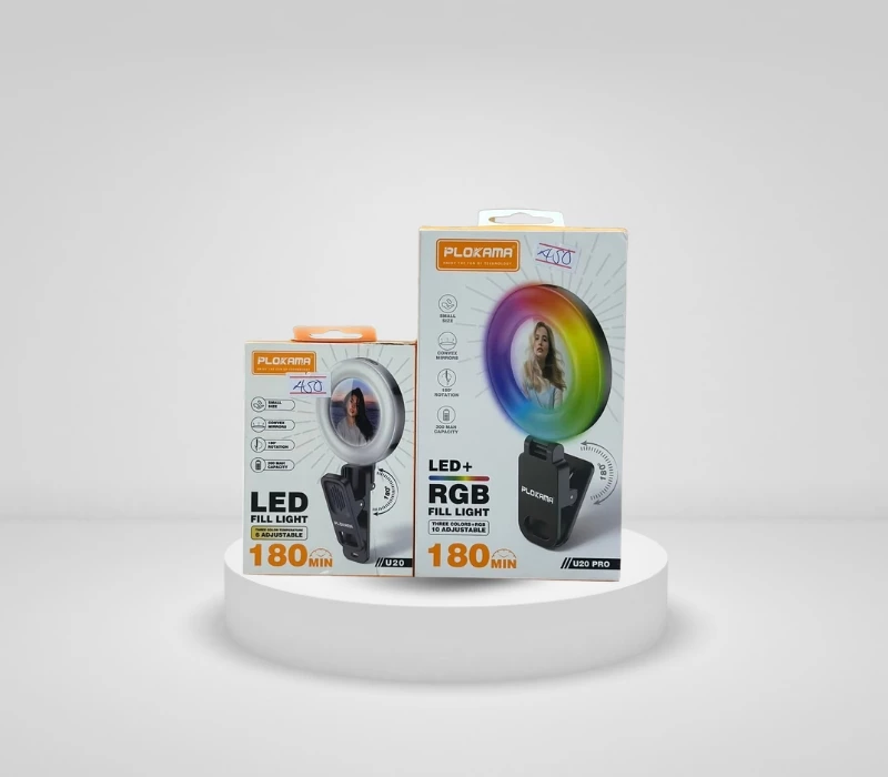 Dritë Unaze LED RGB për Telefon dhe Streaming – Plokama U20 Pro