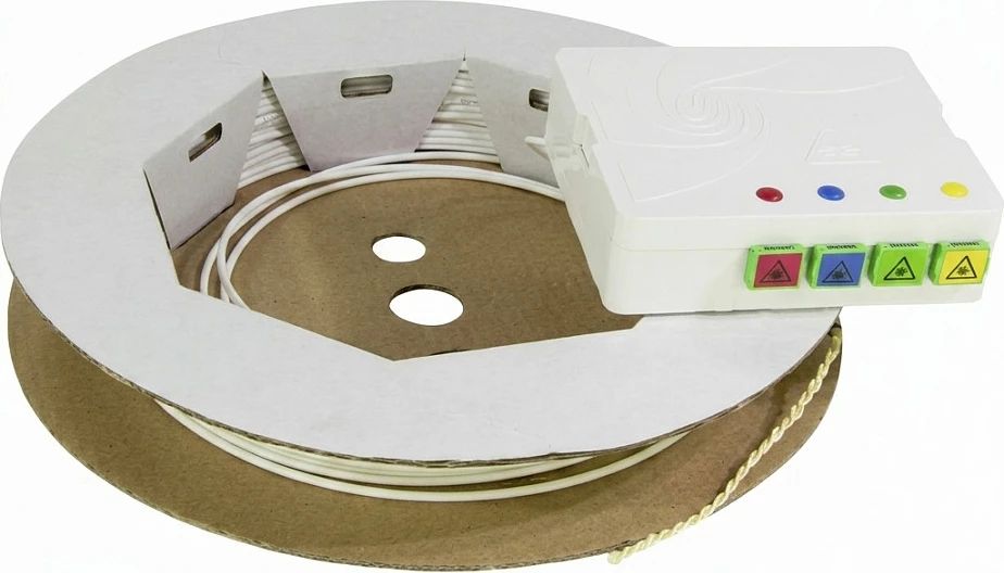 Kuti FTTH Synergy21 Compact Box, 4x LC-APC, 20 m, 9/125µm G.657.A2, e bardhë