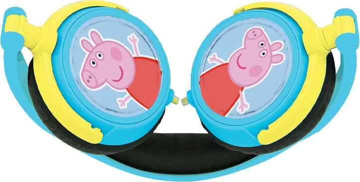 Kufje të palosshme Lexibook Peppa Pig HP015PP, me mikrofon, kontroll volumit, blu/verdhe