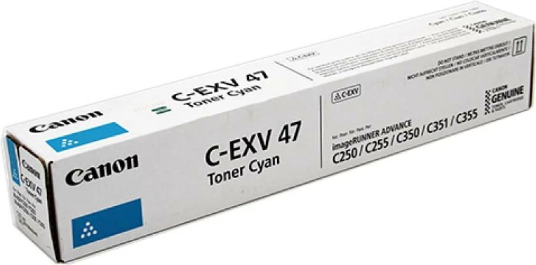 Toner Canon C-EXV 47 (8517B002), rendiment 9,750–23,700 faqe, cian, 1 copë