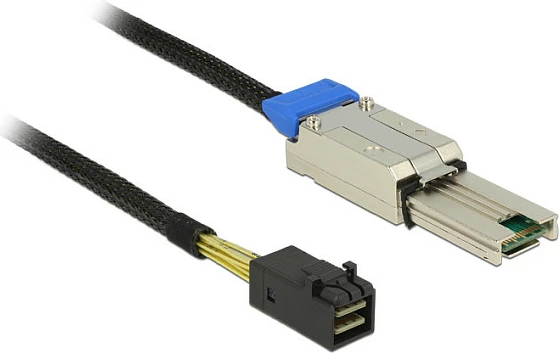 Kabllo SAS DeLOCK 83620, Mini SAS SFF-8088 në Mini SAS HD SFF-8643, 1 m, 6 Gbit/s