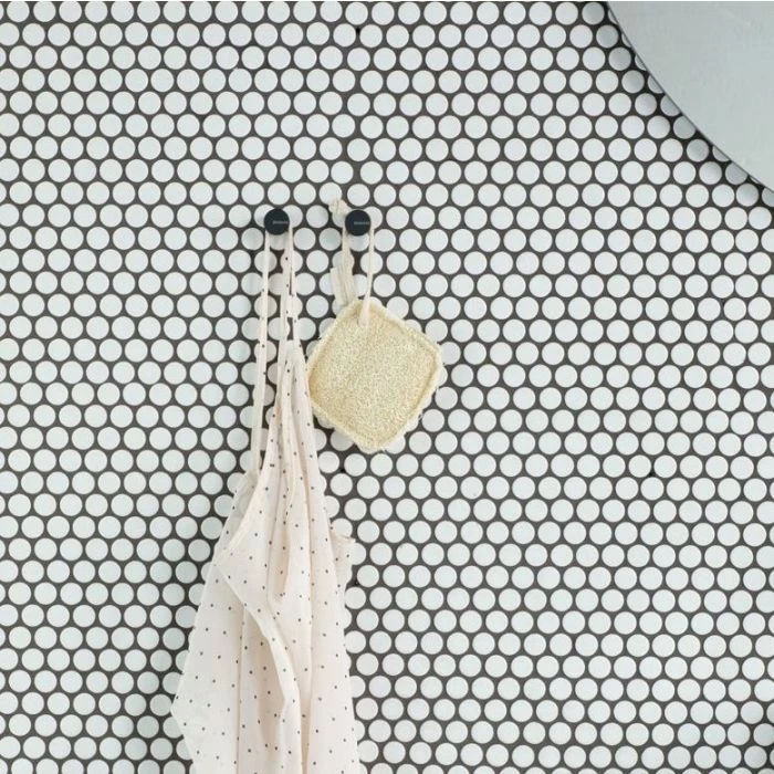 Kuke peshqiri Brabantia MINDSET MPN 303401, montim në mur, deri 2 kg, mineral grey, set 2 copë