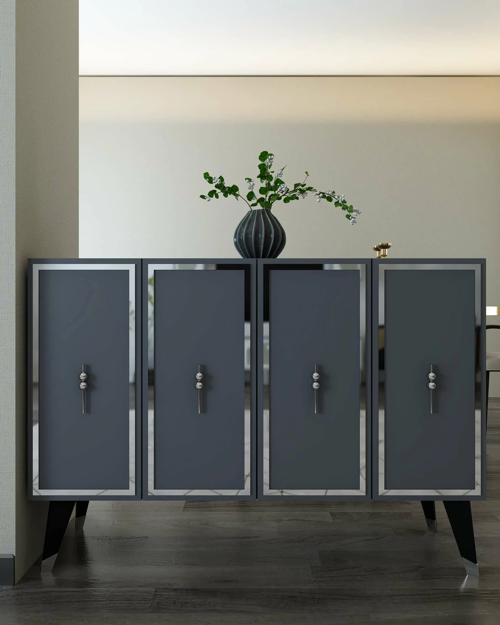 Konsol Skye Decor, anthracite, argjend, 8172KM-32