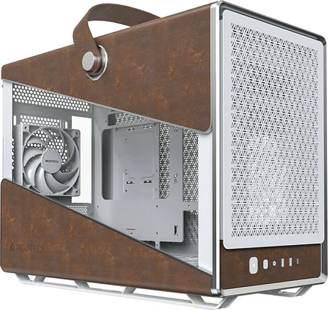 Kasë Montech Heritage 30 Pro, Midi Tower, Tempered Glass, e bardhë/kafe