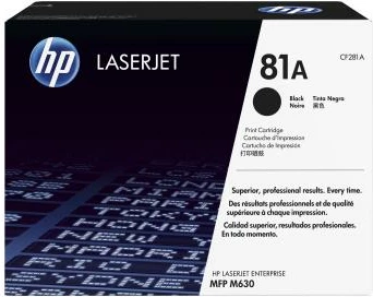 Toner HP 81A CF281A origjinal, për LaserJet Enterprise MFP M630, rendiment deri 9.800–23.700 faqe, i zi