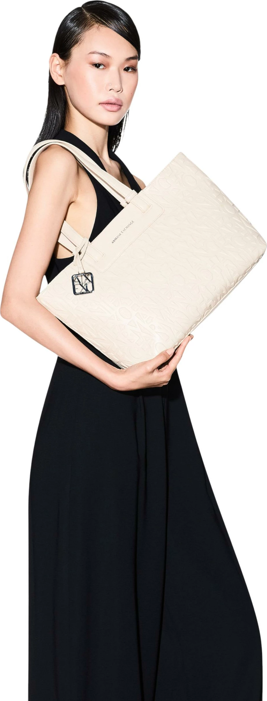 Çantë shopper për femra Armani Exchange XW001481 AF15774, bezhë
