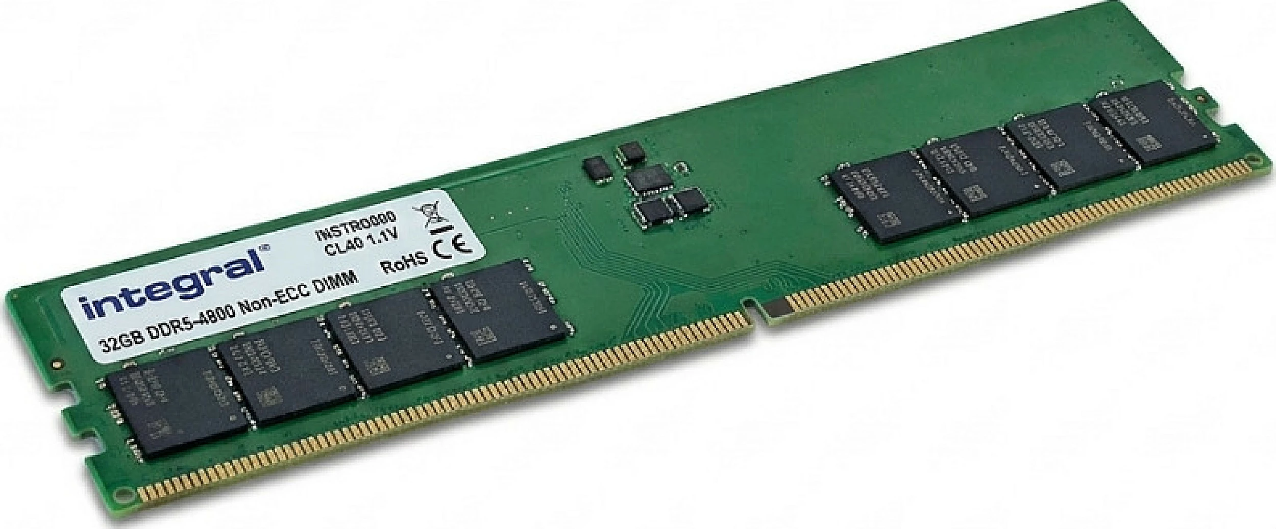 RAM Memorje Integral 32GB DDR5 4800MHz DIMM, e gjelbër