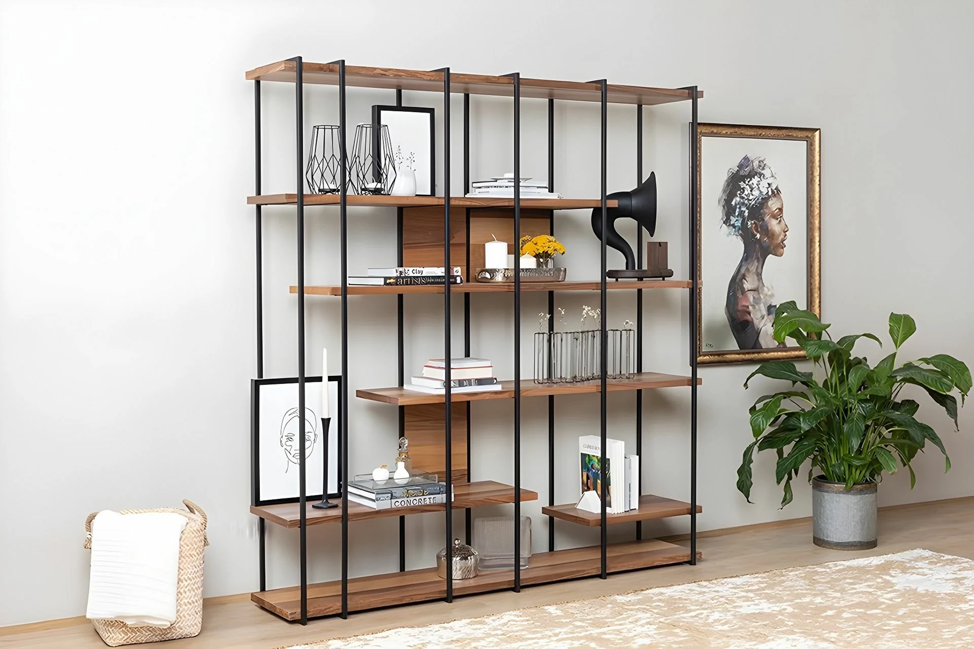 Raft librash Hanah Home, ngjyrë arre, Cooper
