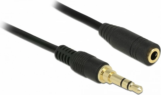 Kabllo zgjatëse audio DeLOCK 85578, 3.5mm mashkull në 3.5mm femër, 2m, e zezë