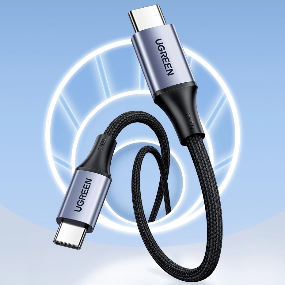 Kabllo USB Type-C Ugreen 90440 US535, 2m, 240W, Gri