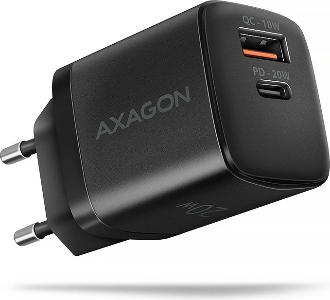Karikues muri AXAGON ACU-PQ20, 20W, 2 porta (USB-C PD + USB-A QC), i zi