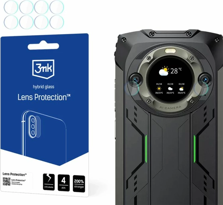 Mbrojtës xhami për kamerë 3mk Protection Hybrid Glass për Blackview BV9300 Pro