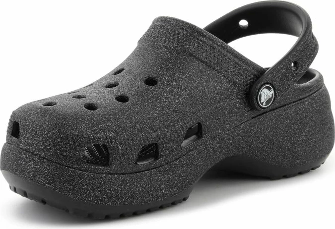 Atlete platforme femra Crocs Classic Platform Glitter Clog 207241-001, të zeza