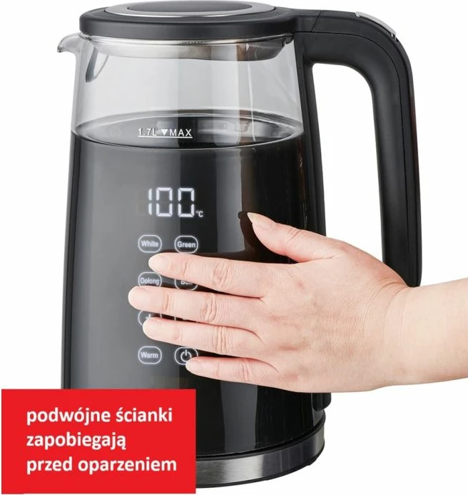 Çajnik elektrik MAESTRO MR-049, transparent/zi