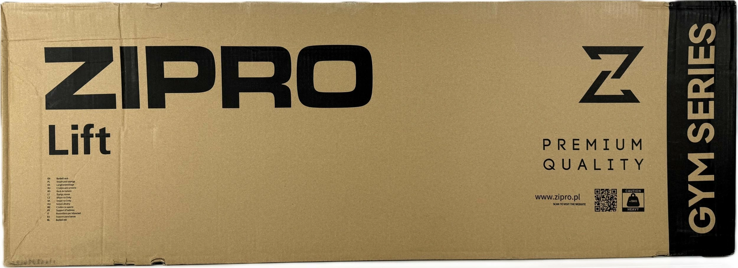 Rack për shtangë Zipro LIFT, i rregullueshëm me safety dhe mbajtëse për disqe, 320 kg, i zi