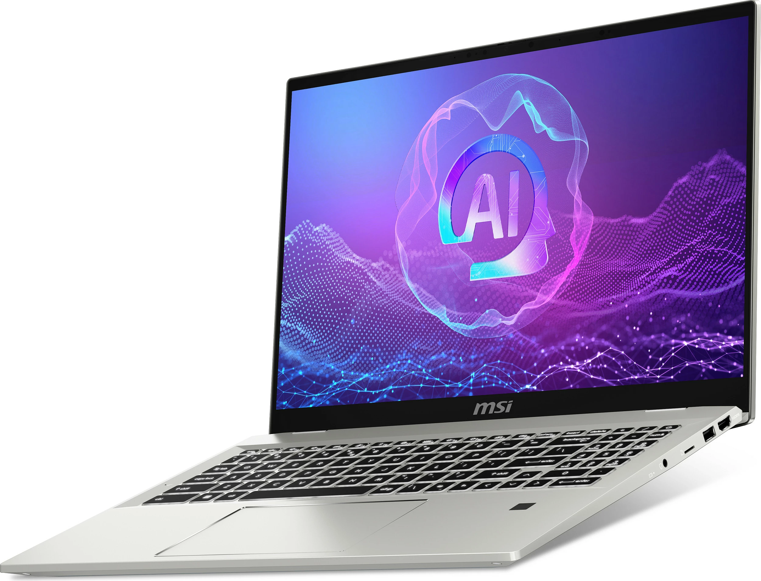 Laptop MSI Prestige A16 AI+ A3HMG-036, 16", Ryzen AI 9, 32GB RAM, 1TB SSD, Urban Silver
