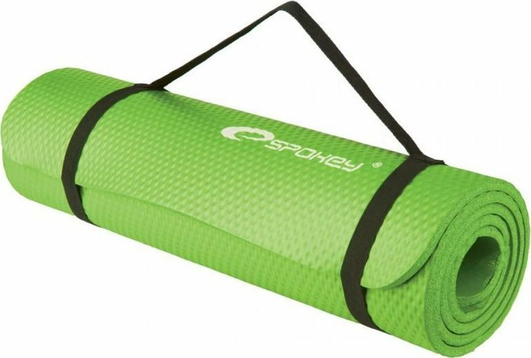 Tapet ushtrimesh Spokey Softmat 183x61 cm, 1.5 cm trashësi, anti-rrëshqitës, me rripa transporti, e gjelbër