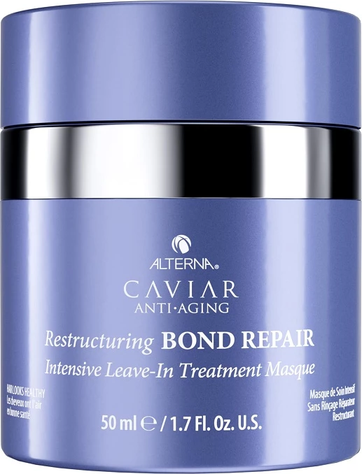 Maskë pa shpëlarje për flokë për femra Alterna Caviar Anti-Aging Restructuring Bond Repair Intensive Leave-In Treatment Mask, 50ml
