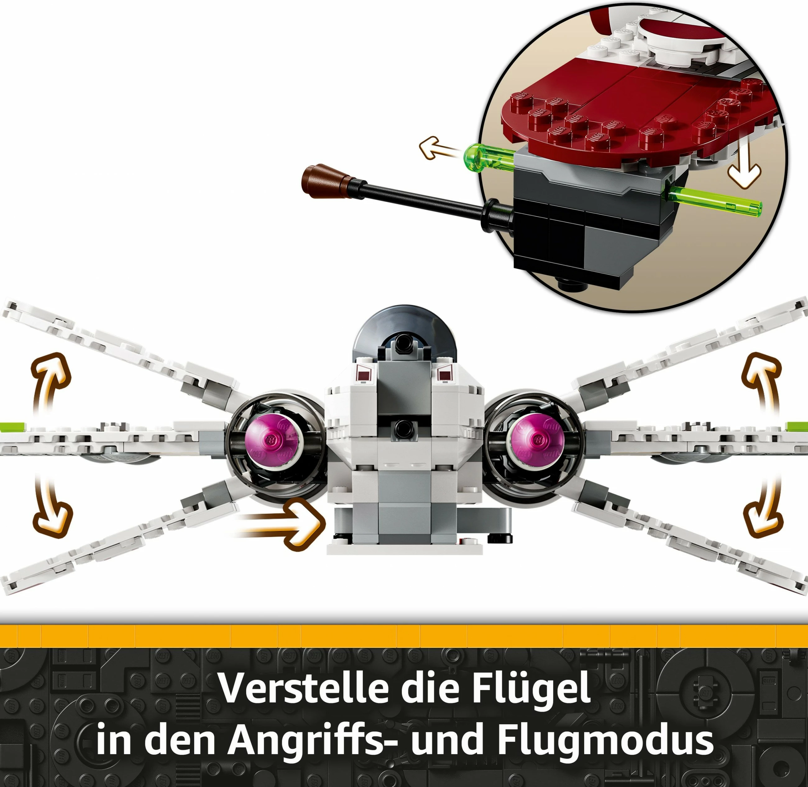 Set ndërtimi LEGO Star Wars ARC-170 Starfighter, shumëngjyrësh