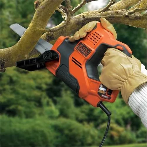 Sharrë zhig-zhag Black&Decker Scorpion RS890KA 500 W AutoSelect 230 V, portative me kabllo 3 m, portokalli/zi
