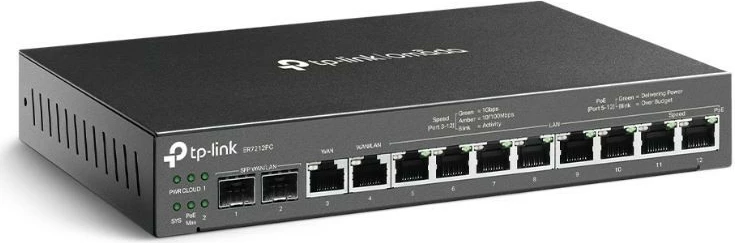 Router TP-LINK ER7212PC Omada 3-në-1, Gigabit, PoE+, i zi