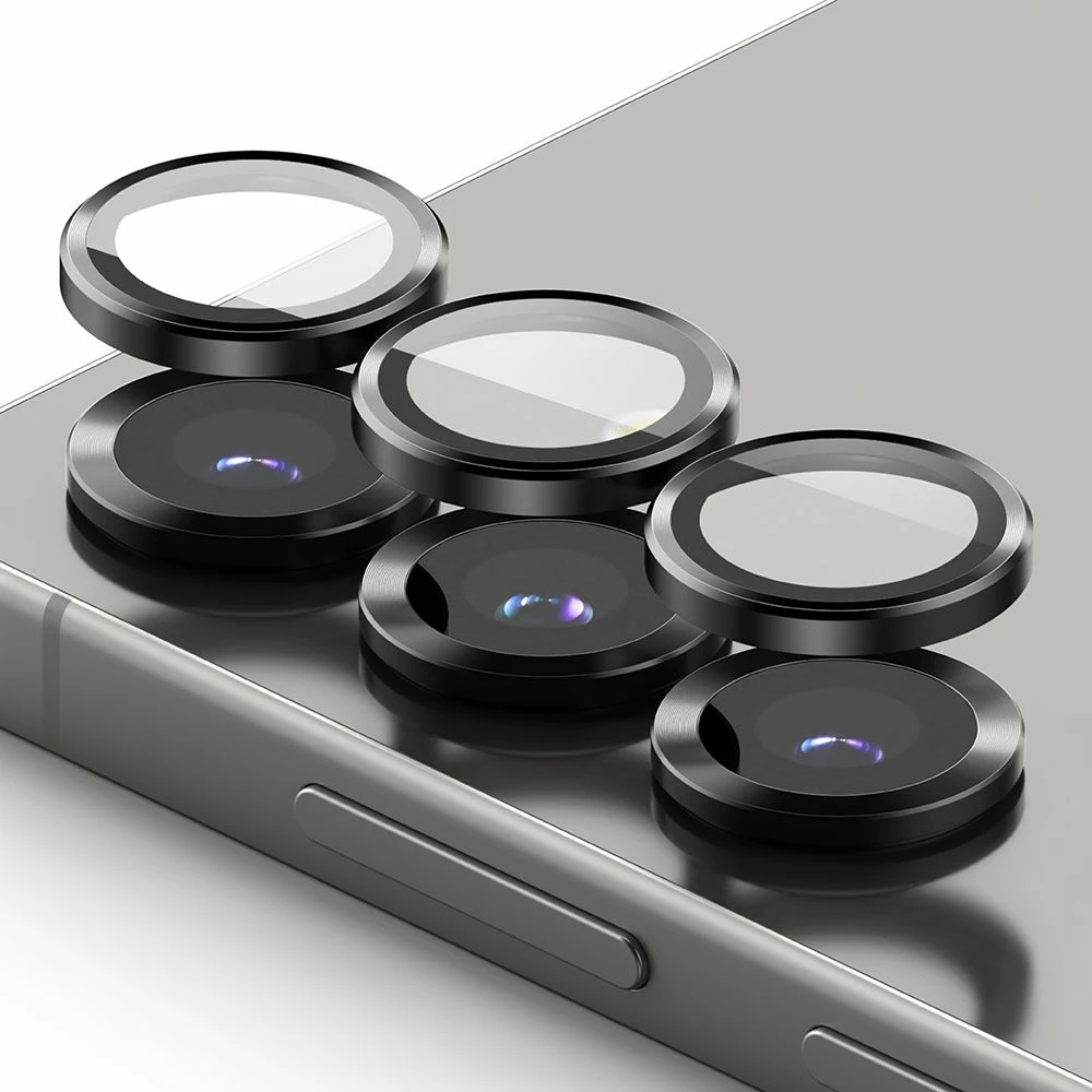Mbrojtës kornize kamere Ringke për Samsung Galaxy S25, 2 copë, Zi