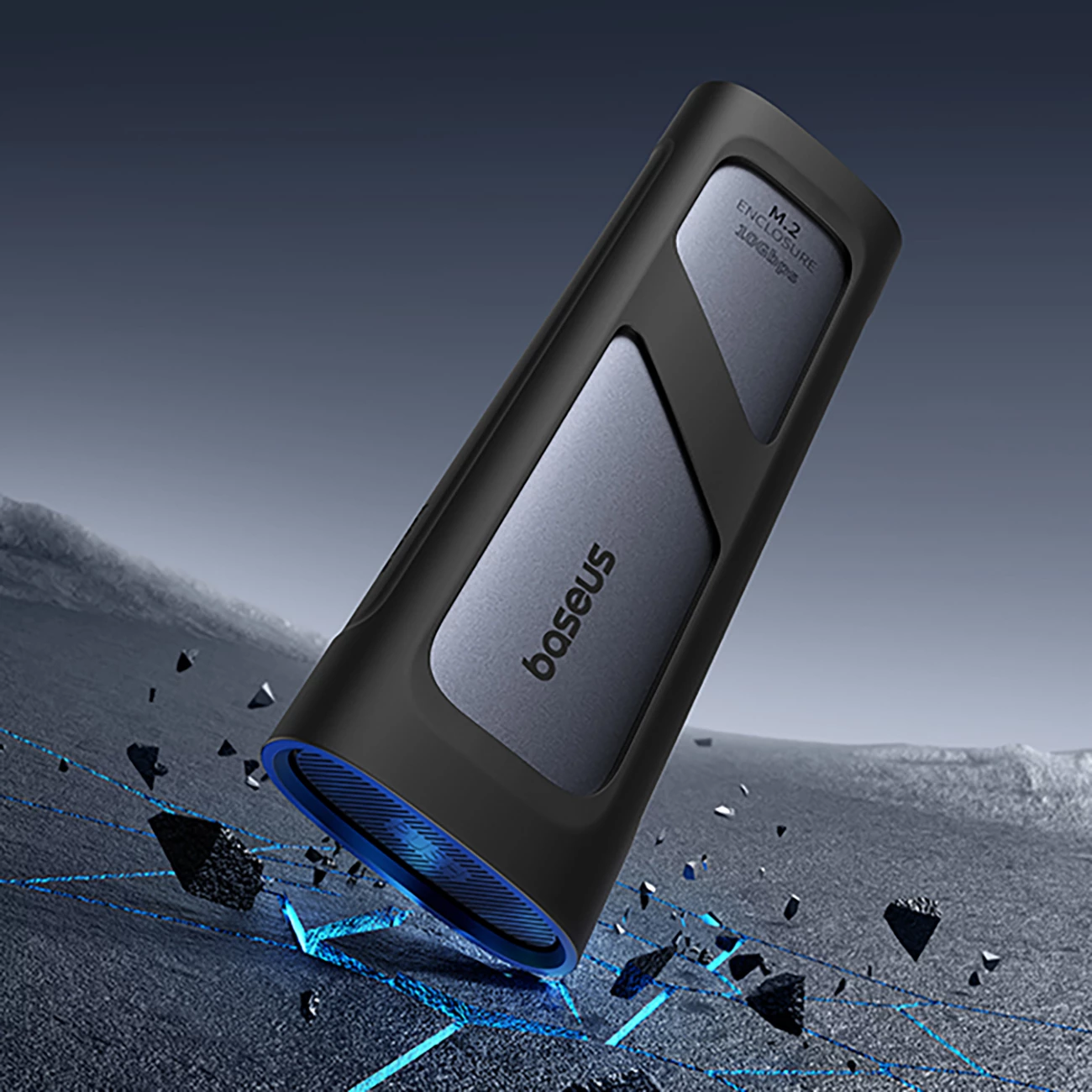 Kasë Baseus FlyJoy për SSD M.2 NVMe, 10Gb/s, Gri