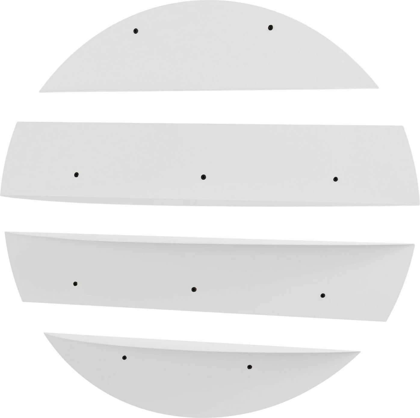 Raft dekorativ metalik për mur, ngjyrë e bardhë, Skye Decor, Vlnt118Byz, 76x76cm