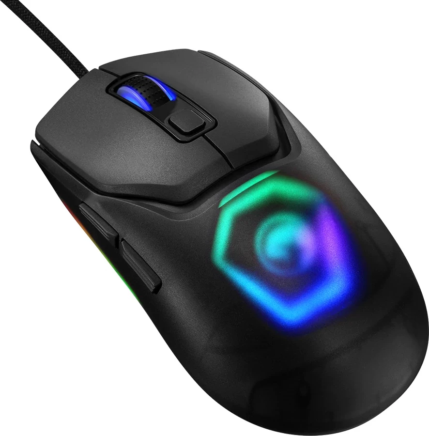 Maus gaming Marvo Fit Lite G1, 12000 DPI, RGB, me kabllo, 7 butona, i zi