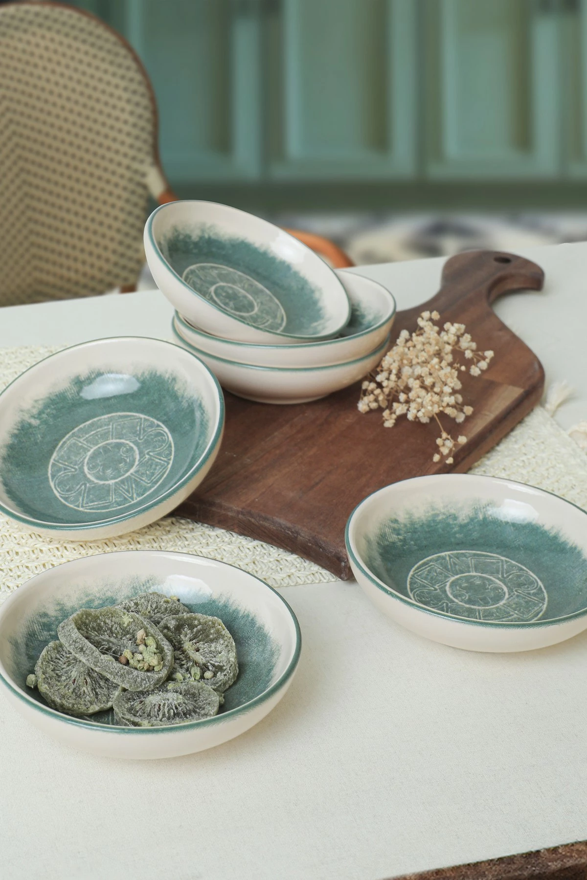 Set tasash për salcë (6 copë), Hermia Concept, krem, 13cm