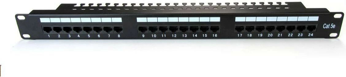 Patch panel Digitus DN-91524U-EC, 24 porta, Cat.5e, 1U, 19", e zezë
