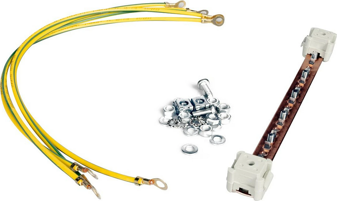 Kit tokëzimi rack ROLINE, shinë barazimi potenciali 220mm, për kabinet 19", multikolor