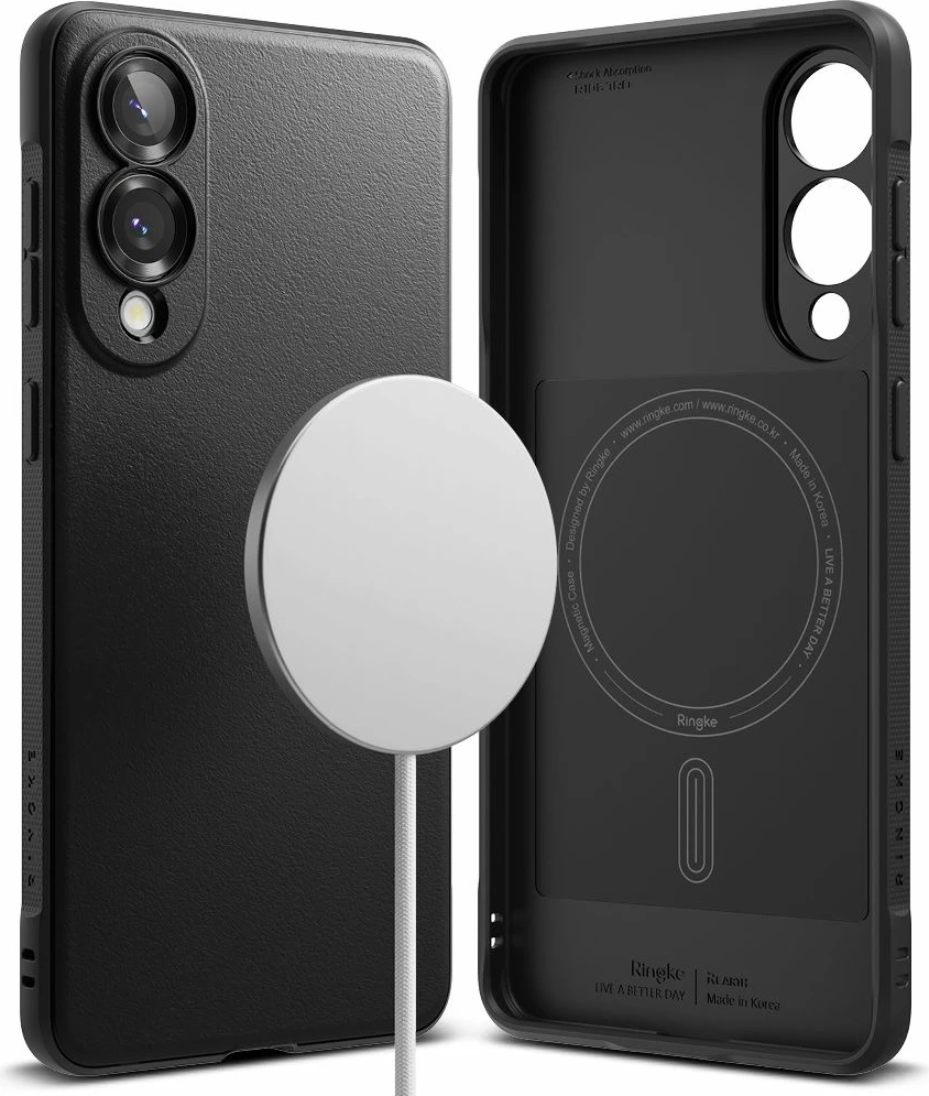 Mbështjellës Ringke Onyx Magnetic Magsafe për Samsung Galaxy S25 Edge, i zi