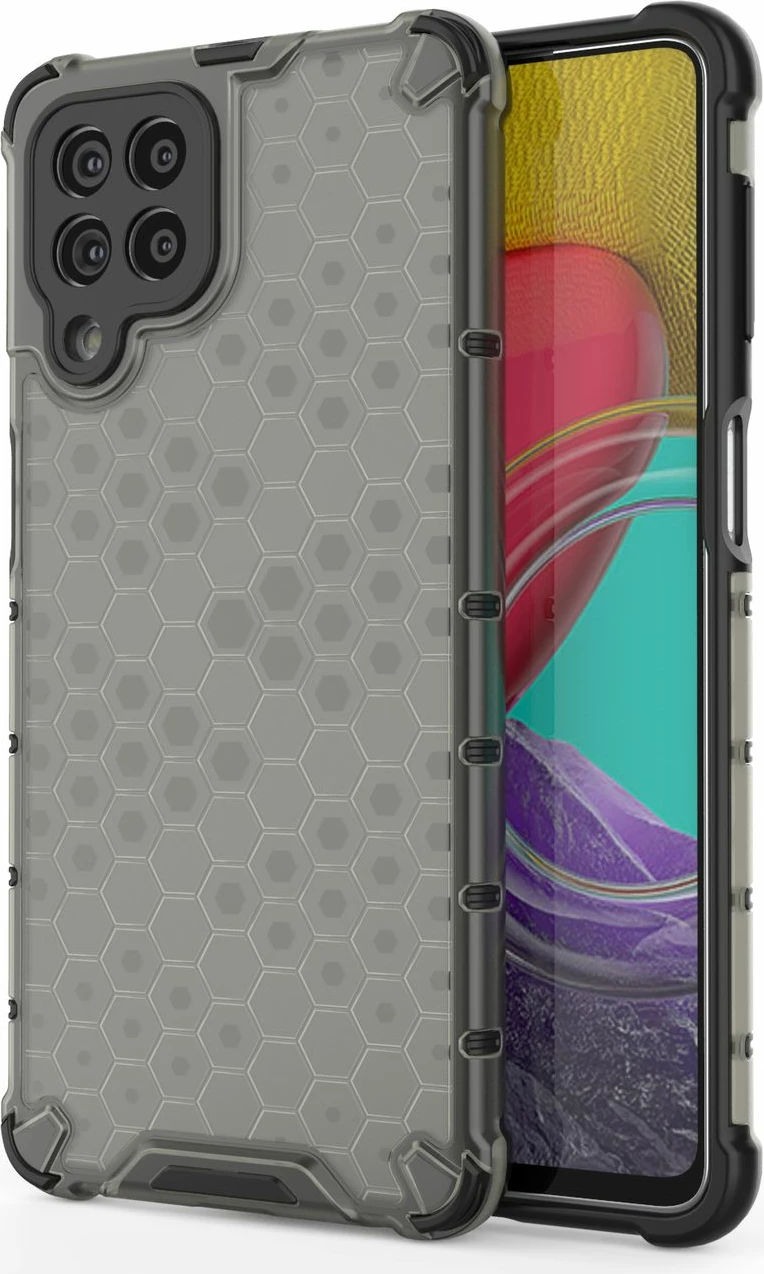 Mbështjellës Hurtel Honeycomb për Samsung Galaxy M53 5G, i zi