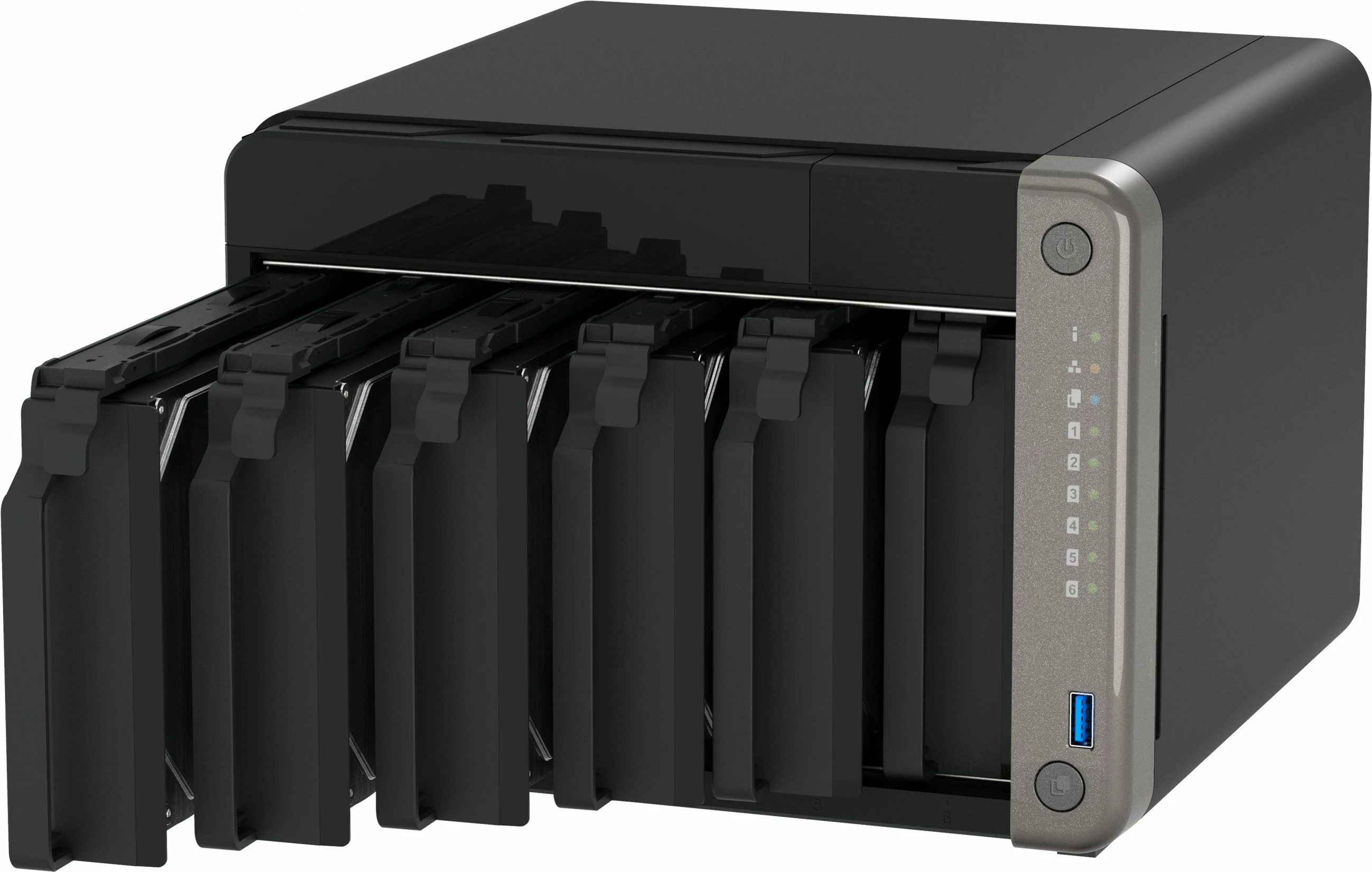 NAS QNAP TS-AI642-8G, 4 slote, 8GB RAM, e zezë