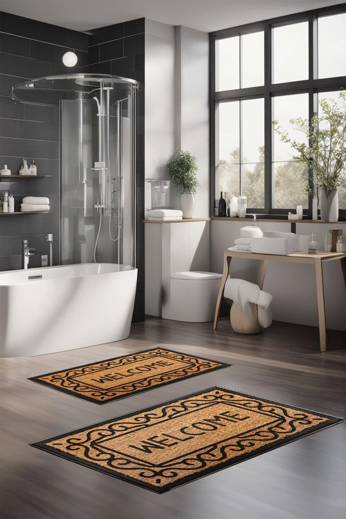 Set dy pjesësh tapetë banjoje Mijolnir, CT-5154