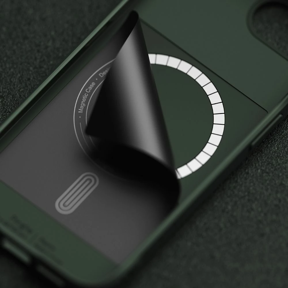 Mbështjellës Ringke Onyx Magnetic MagSafe për iPhone 16e, i gjelbër