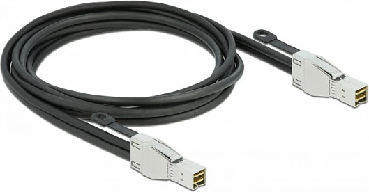 Kabllo PCI Express DeLOCK Mini SAS HD SFF-8674 në SFF-8674, 2 m, 32 Gbit/s, e zezë