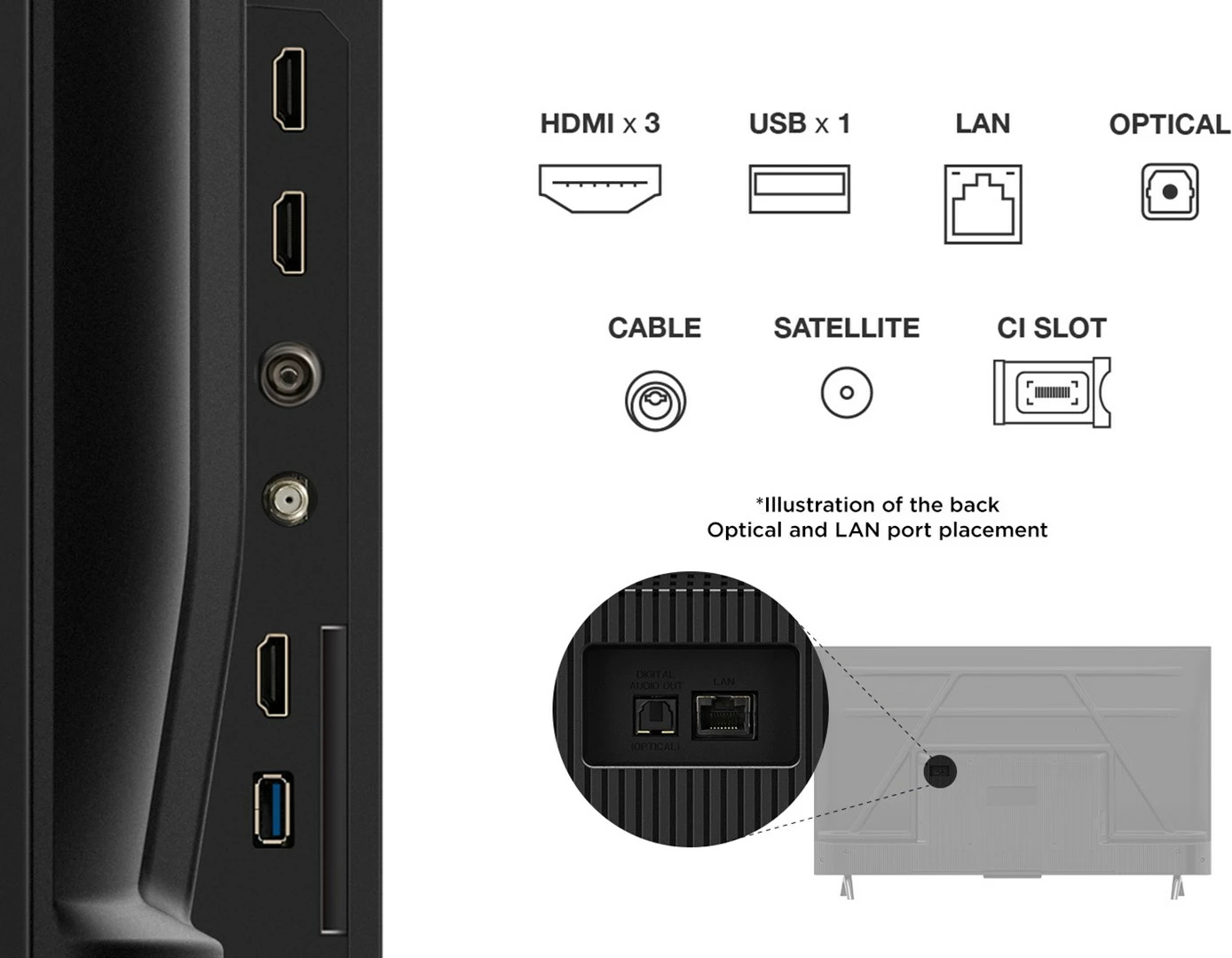 TV Smart TCL 43V6C, 43 inç, 4K Ultra HD, Wi-Fi, Metallic